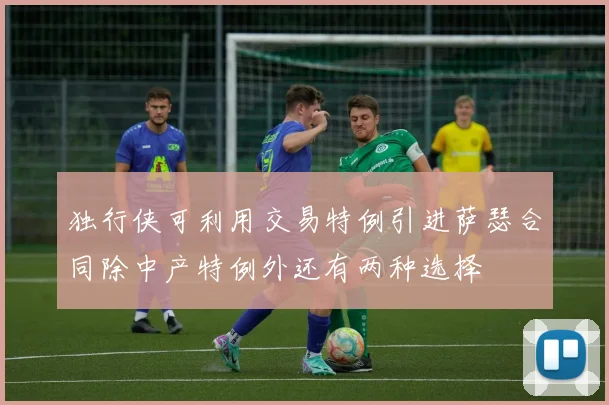 独行侠可利用交易特例引进萨瑟合同除中产特例外还有两种选择